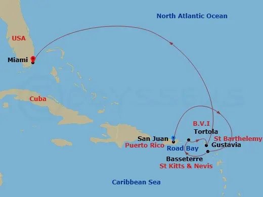 Itinerary schematic diagram