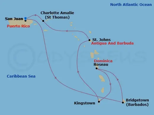 Itinerary schematic diagram