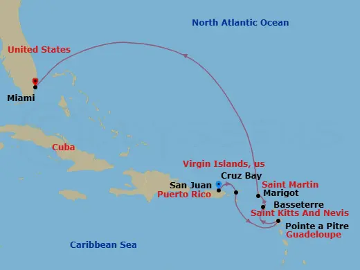 Itinerary schematic diagram