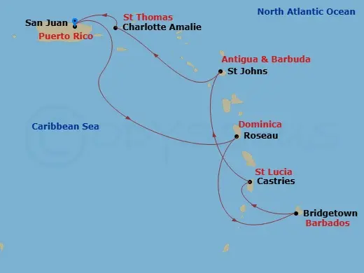 Itinerary schematic diagram