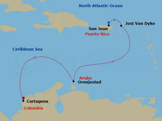 Itinerary schematic diagram