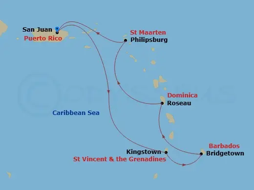 Itinerary schematic diagram