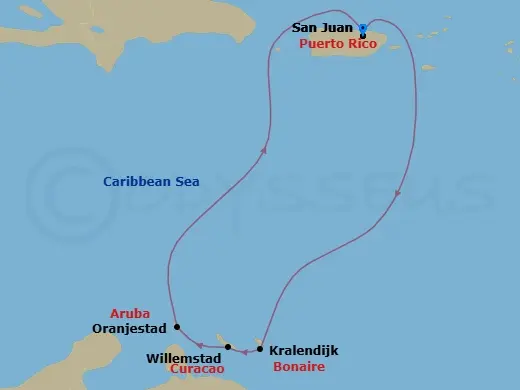 Itinerary schematic diagram