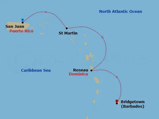 Itinerary schematic diagram