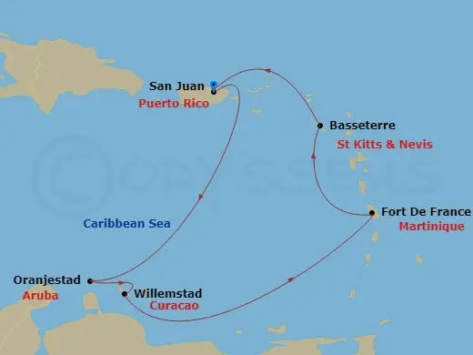 Itinerary schematic diagram