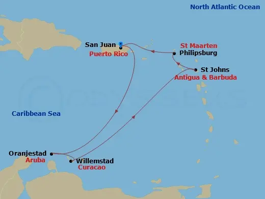 Itinerary schematic diagram