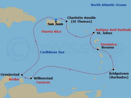 Itinerary schematic diagram