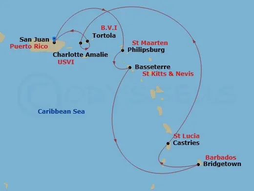 Itinerary schematic diagram