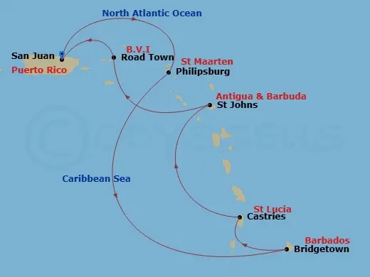 Itinerary schematic diagram