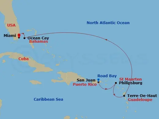 Itinerary schematic diagram