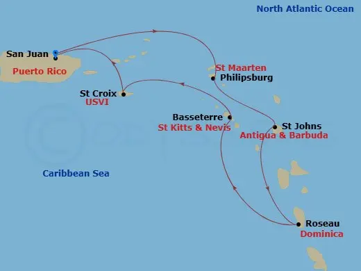 Itinerary schematic diagram