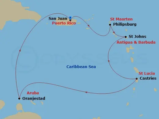 Itinerary schematic diagram