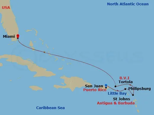 Itinerary schematic diagram