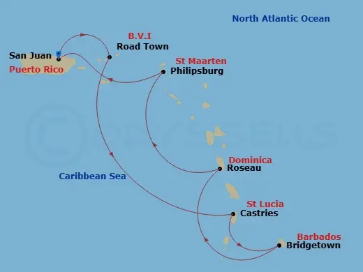 Itinerary schematic diagram