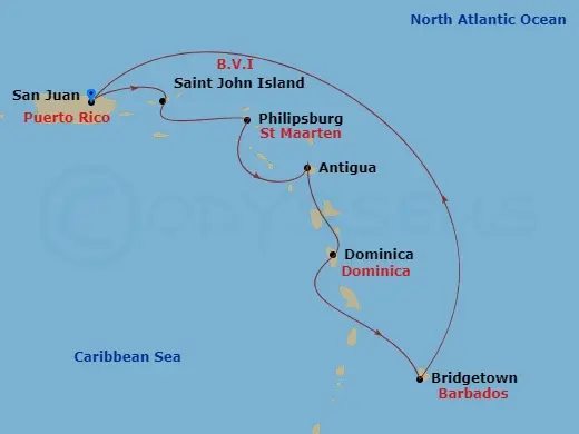 Itinerary schematic diagram