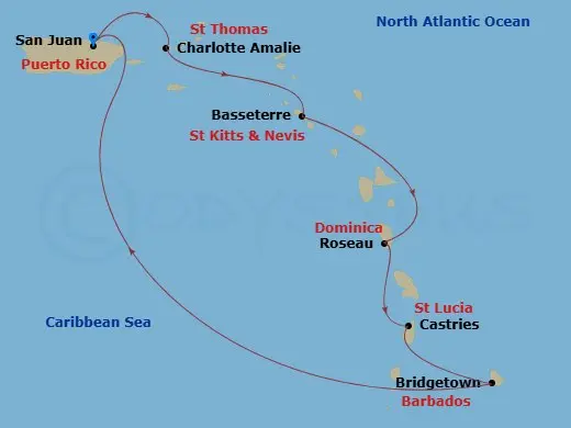Itinerary schematic diagram
