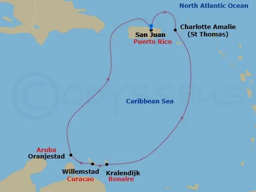 Itinerary schematic diagram