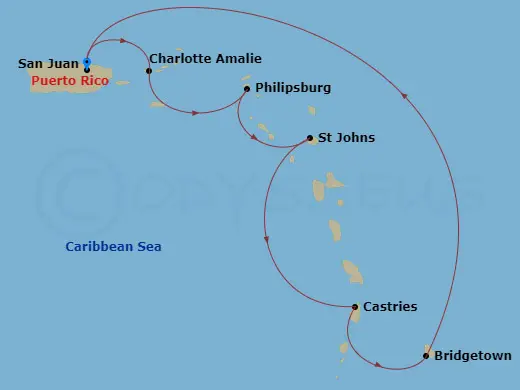 Itinerary schematic diagram