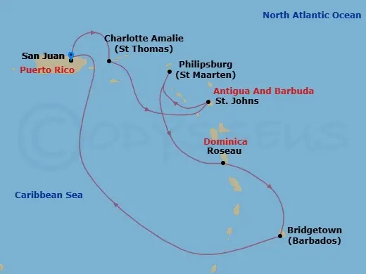 Itinerary schematic diagram