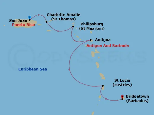 Itinerary schematic diagram