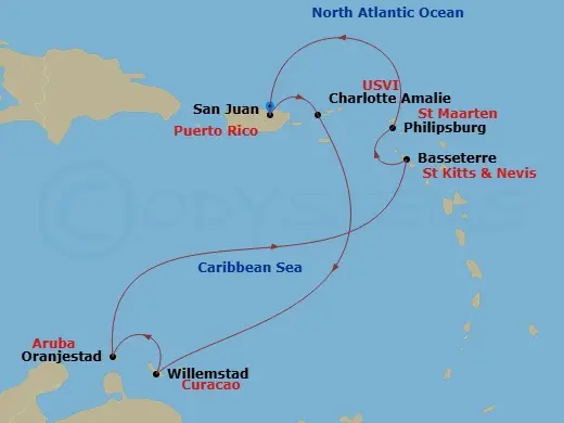 Itinerary schematic diagram