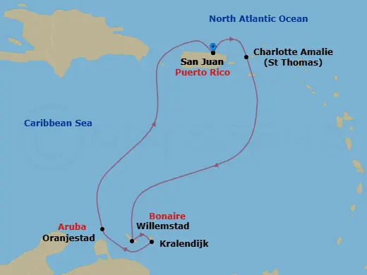 Itinerary schematic diagram
