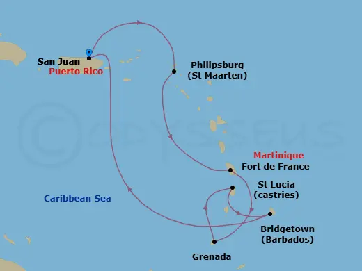 Itinerary schematic diagram