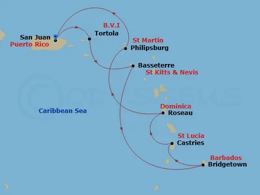 Itinerary schematic diagram