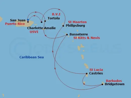 Itinerary schematic diagram