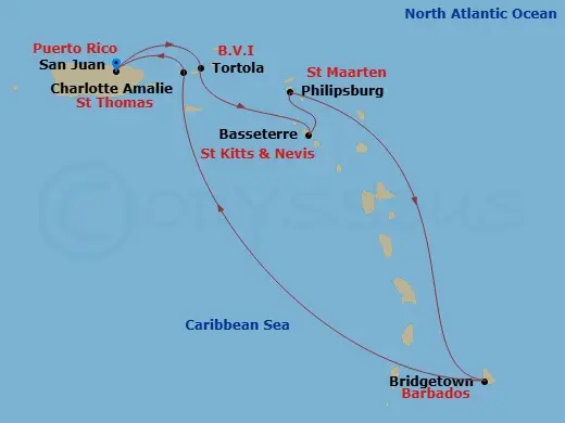 Itinerary schematic diagram