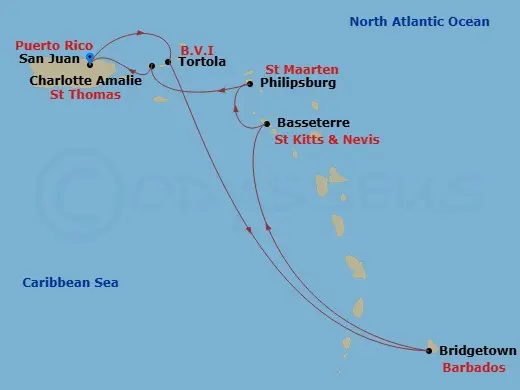 Itinerary schematic diagram