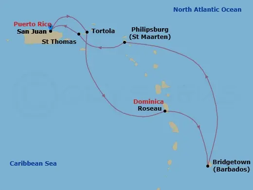 Itinerary schematic diagram