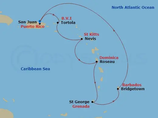 Itinerary schematic diagram