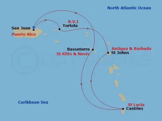 Itinerary schematic diagram