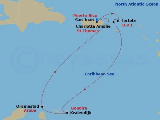 Itinerary schematic diagram