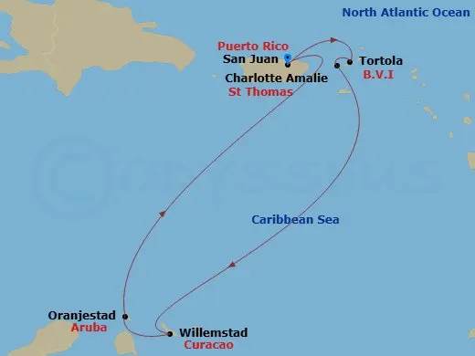 Itinerary schematic diagram