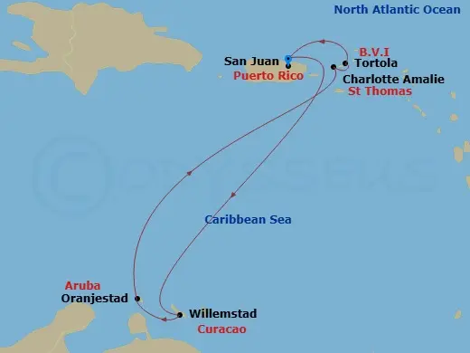 Itinerary schematic diagram