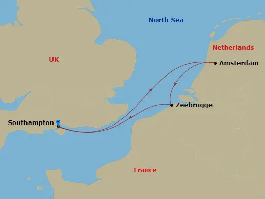 Itinerary schematic diagram