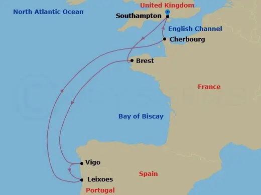 Itinerary schematic diagram