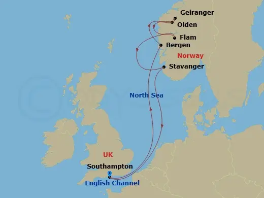 Itinerary schematic diagram