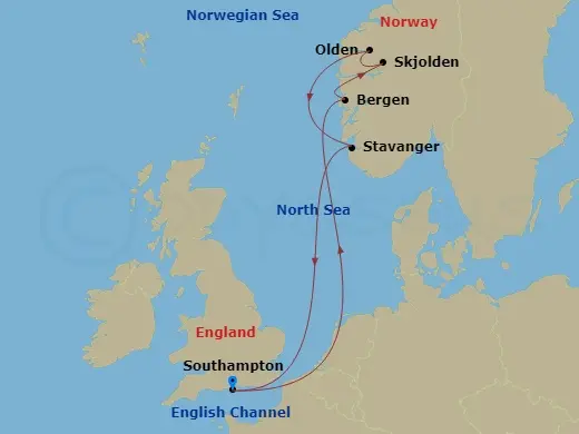 Itinerary schematic diagram