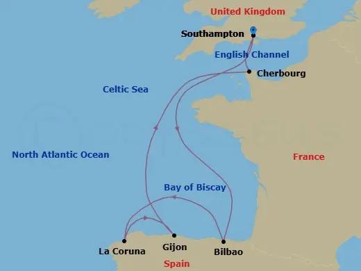 Itinerary schematic diagram