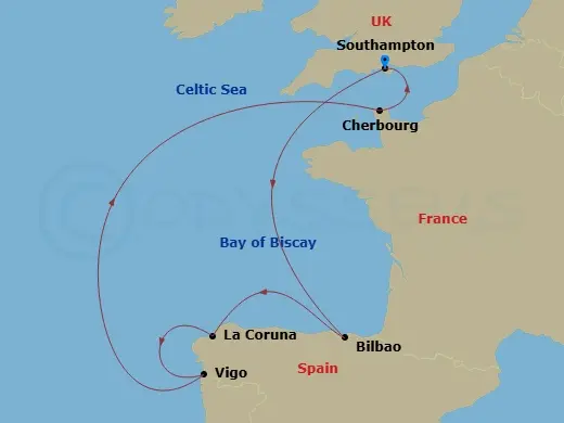 Itinerary schematic diagram