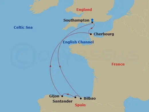 Itinerary schematic diagram