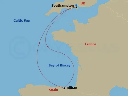 Itinerary schematic diagram