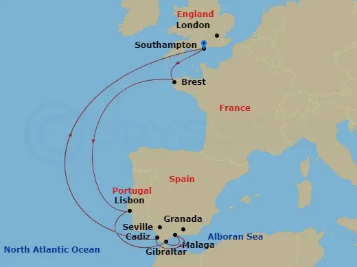 Itinerary schematic diagram