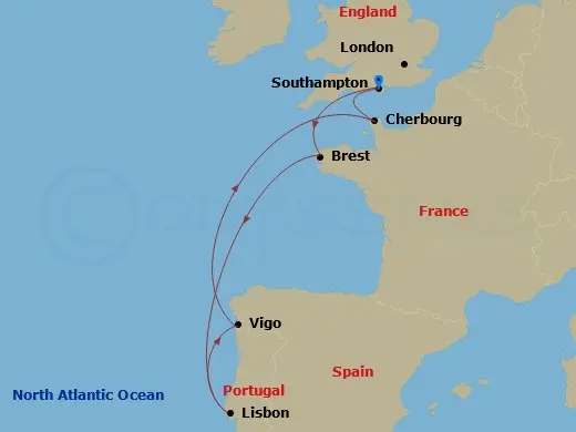 Itinerary schematic diagram