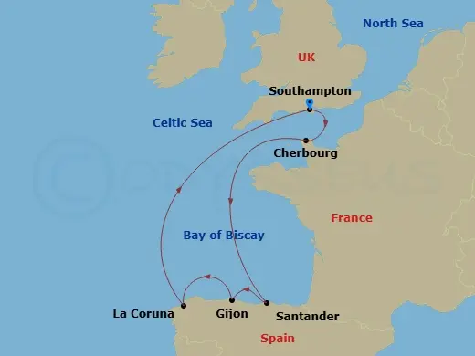 Itinerary schematic diagram