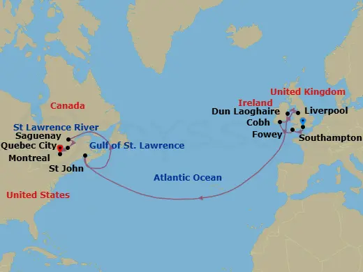 Itinerary schematic diagram
