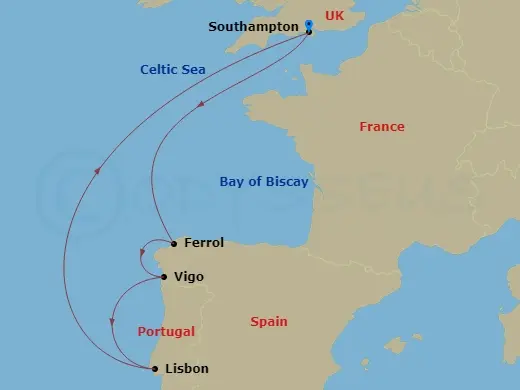 Itinerary schematic diagram